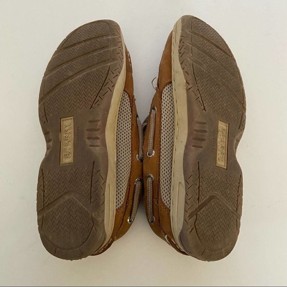 SPERRY Boat Shoes Tan Billfish Kids Size 2.5 - Picture 4 of 5